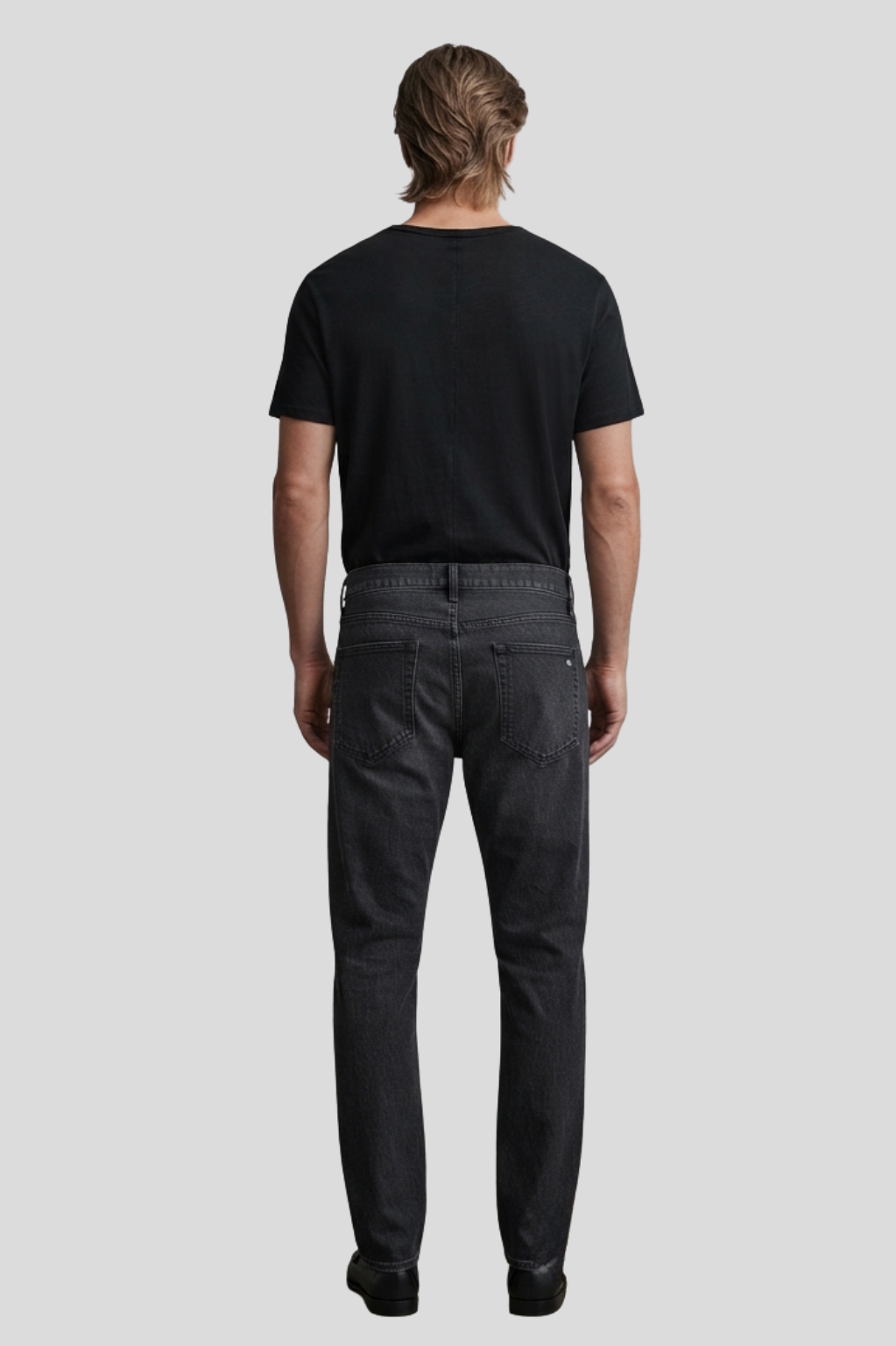 Alfie Charcoal Black Slim Straight Denim Jeans