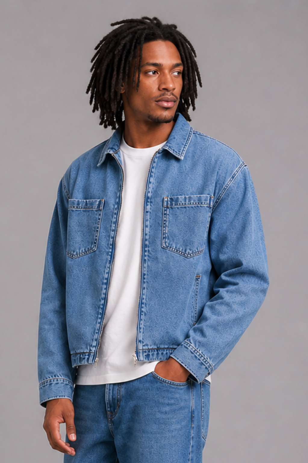Barnet Workwear Zip Denim Jacket