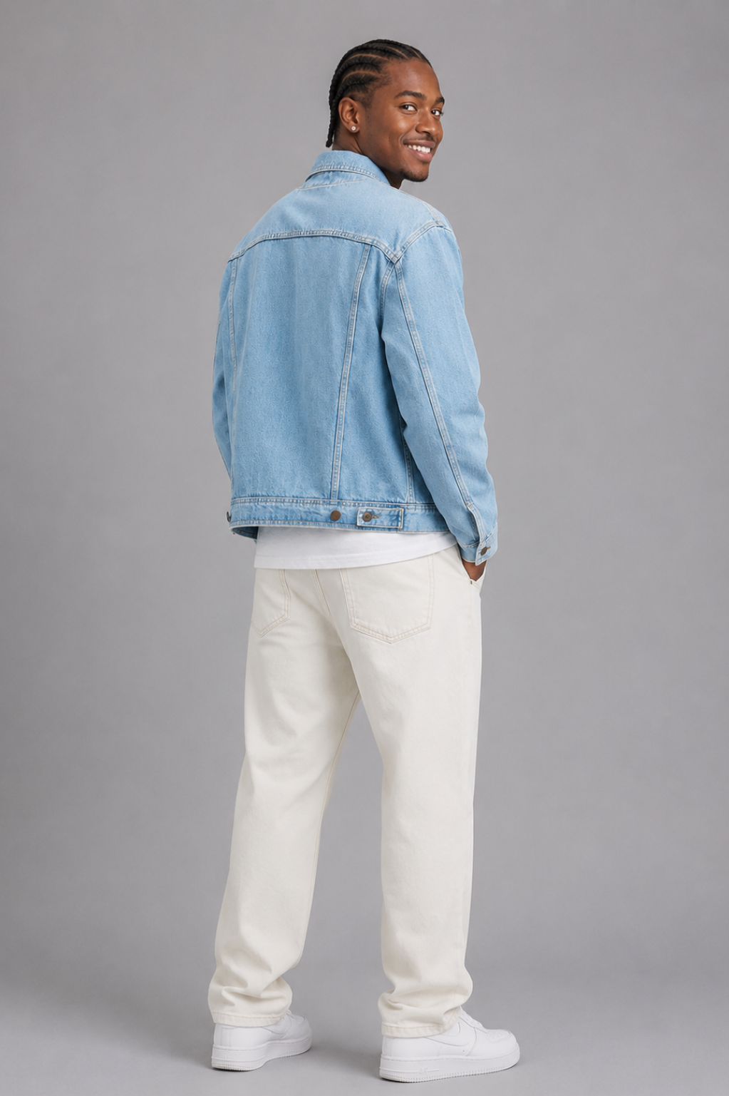 Battersea Patch-Pocket Collared Denim Jacket