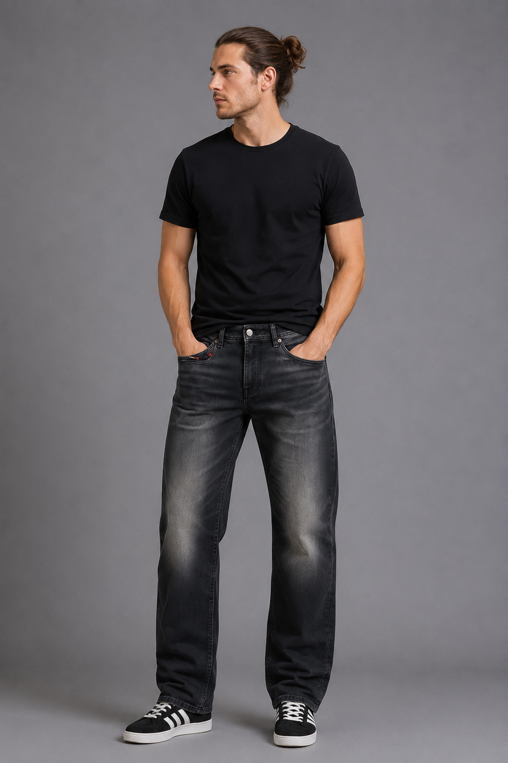 Belsham Charcoal Fade Classic Jeans