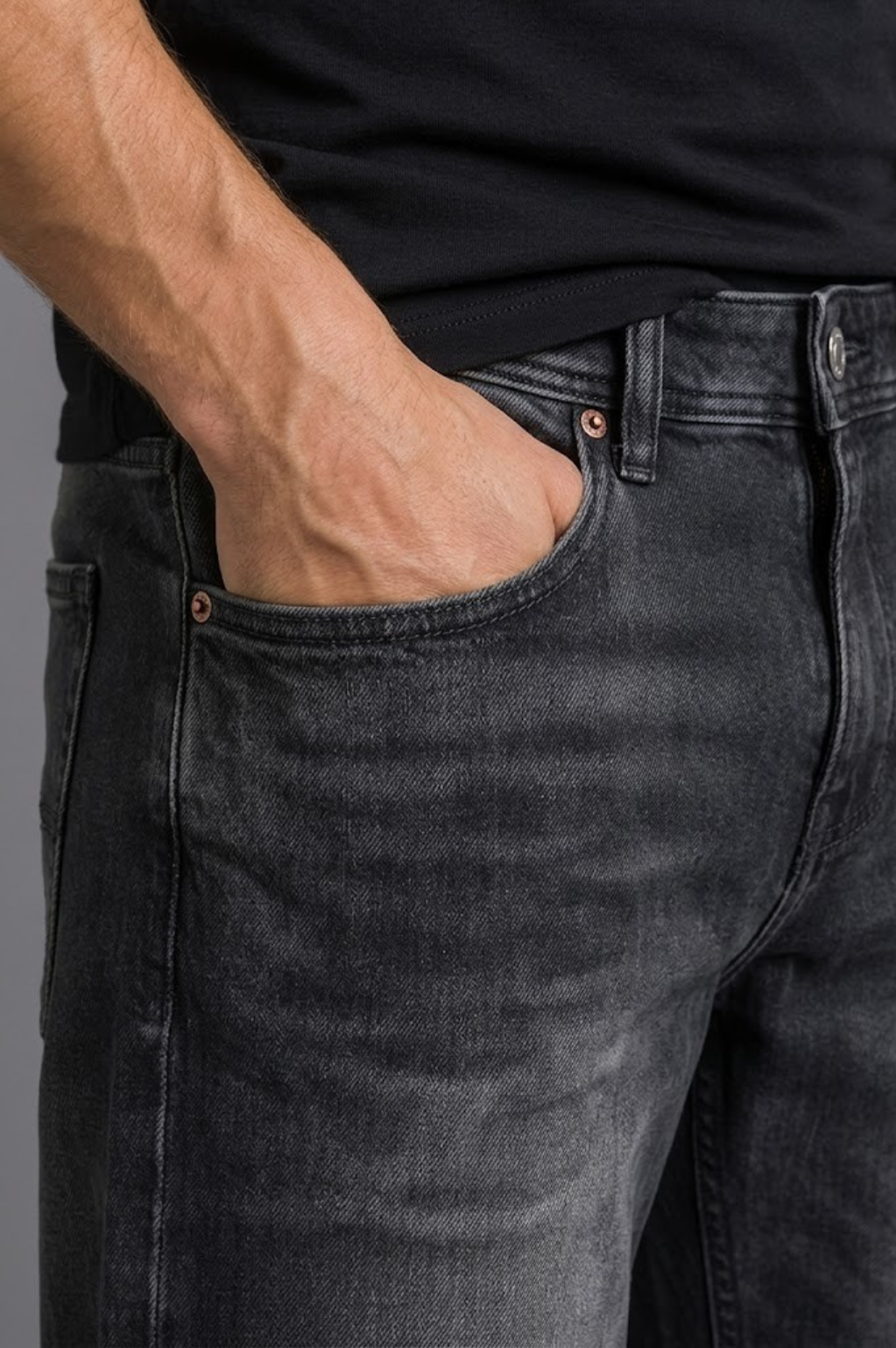 Belsham Charcoal Fade Classic Jeans