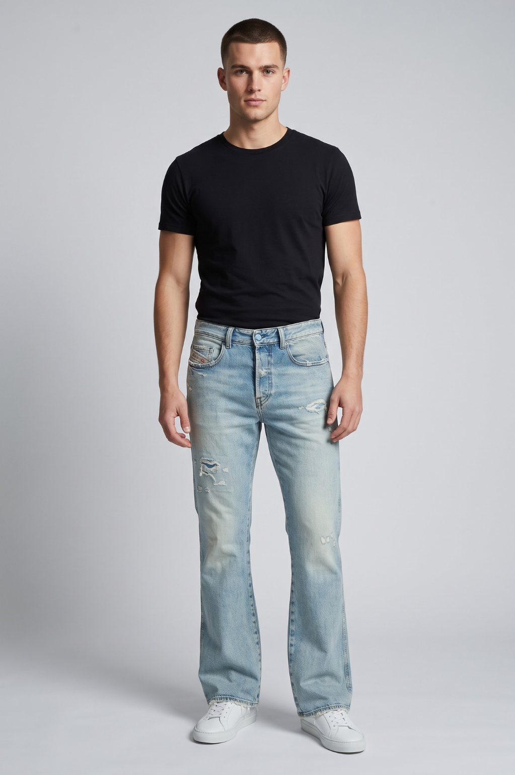 Brunswick Light Blue Vintage Wash Straight-Leg Jeans