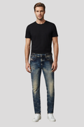 DeGale Distressed Slim-Fit Medium Wash Denim