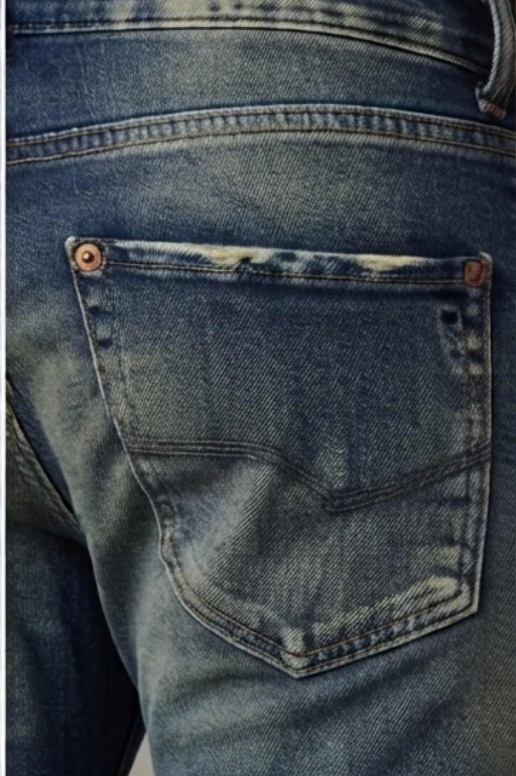 DeGale Distressed Slim-Fit Medium Wash Denim