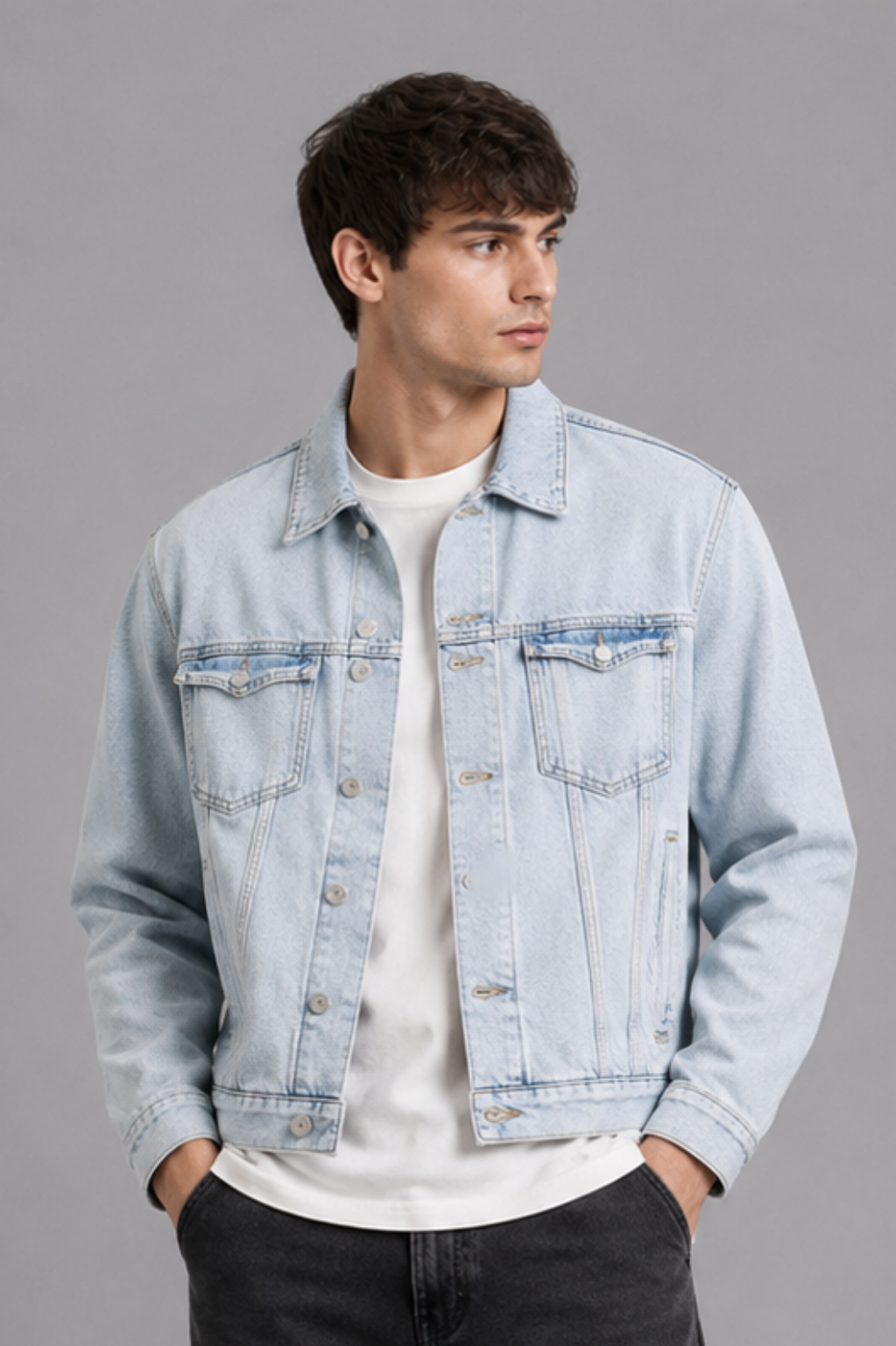 Deptford Trucker Washed Cotton Denim Jacket