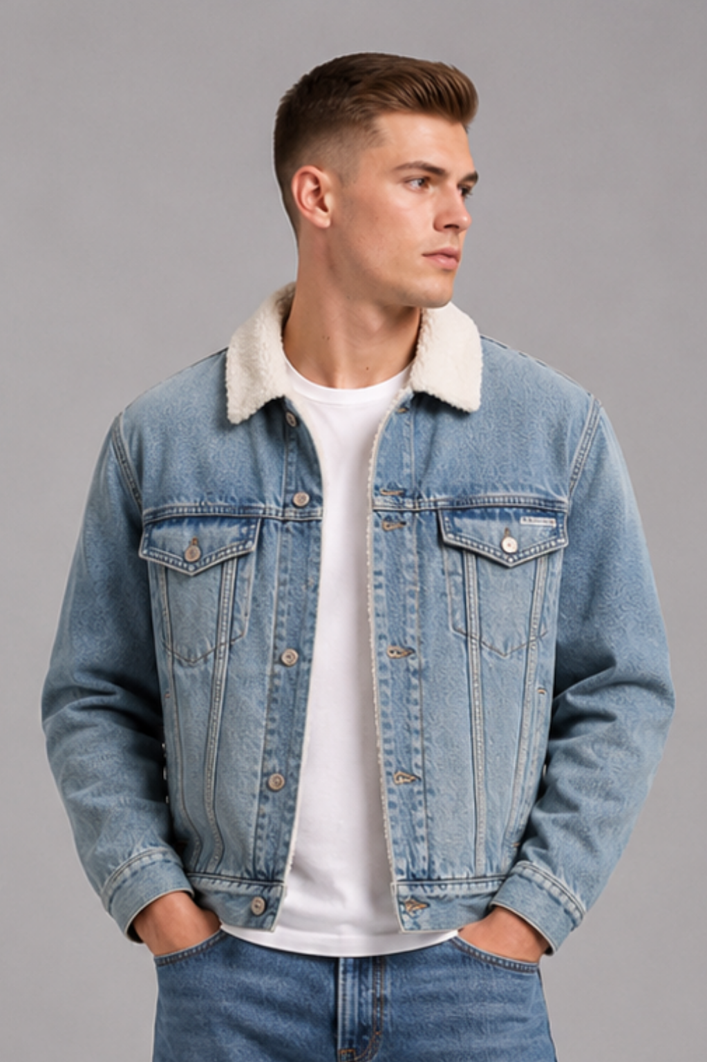Enfield 90's Sherpa Denim Jacket