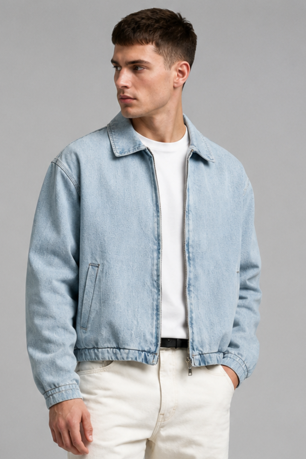 Fulham Zip-Front Denim Jacket