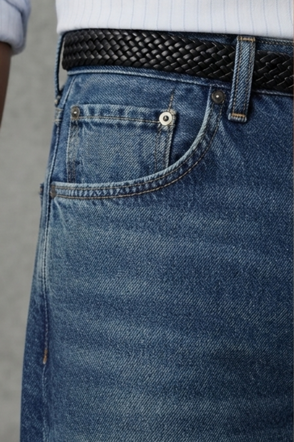 George Classic Indigo Straight-Wide Denim