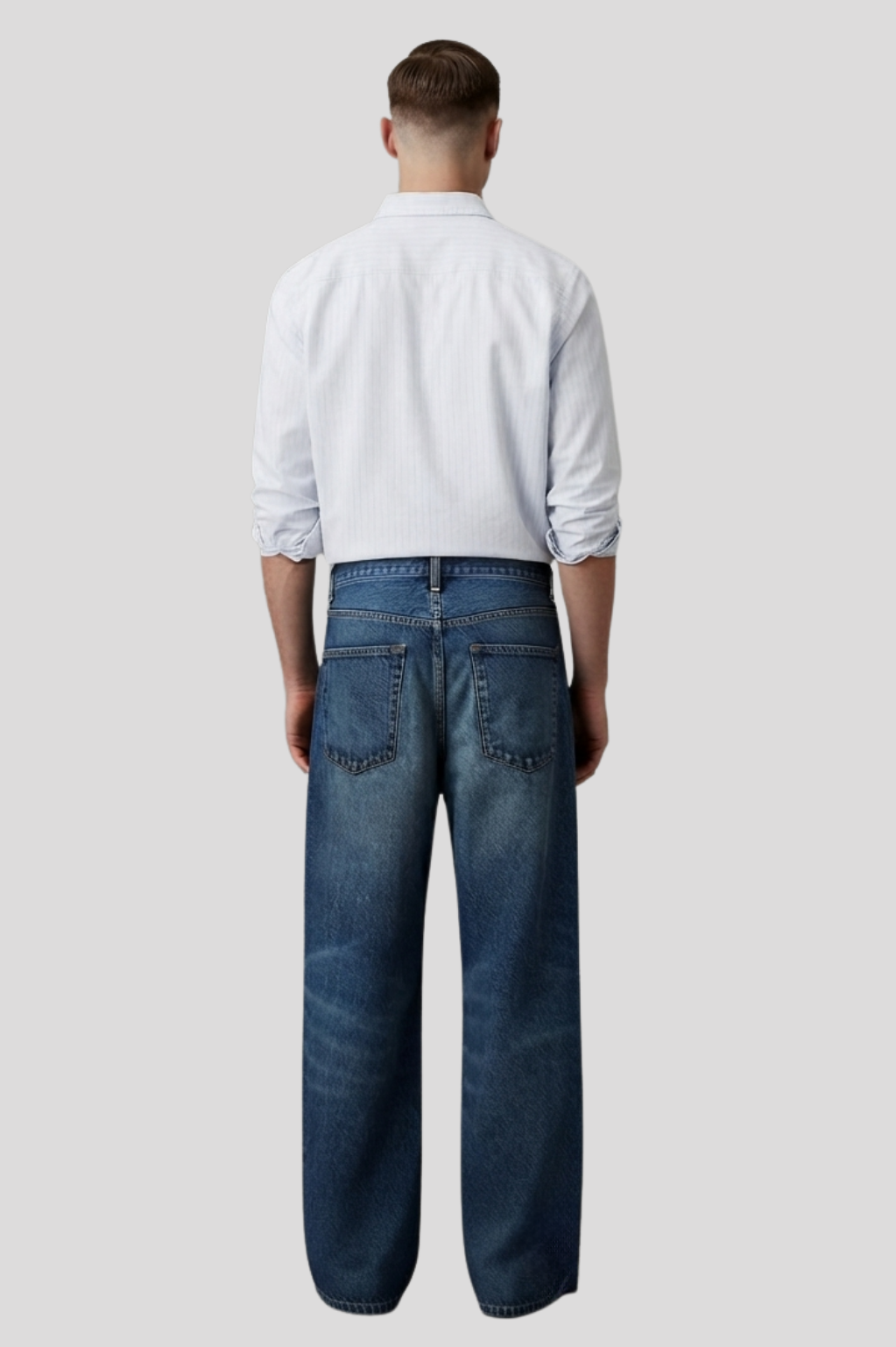 George Classic Indigo Straight-Wide Denim