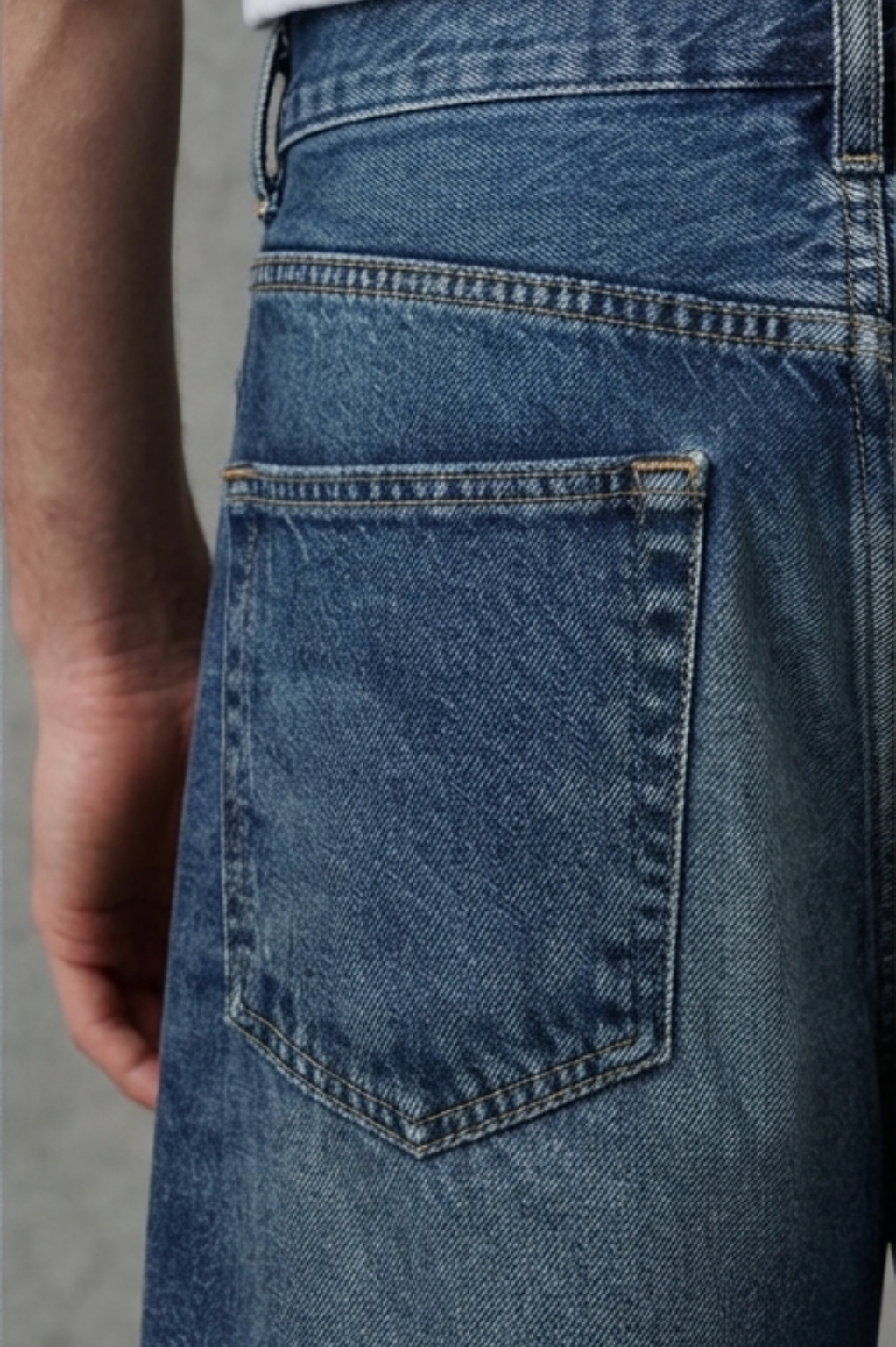 George Classic Indigo Straight-Wide Denim