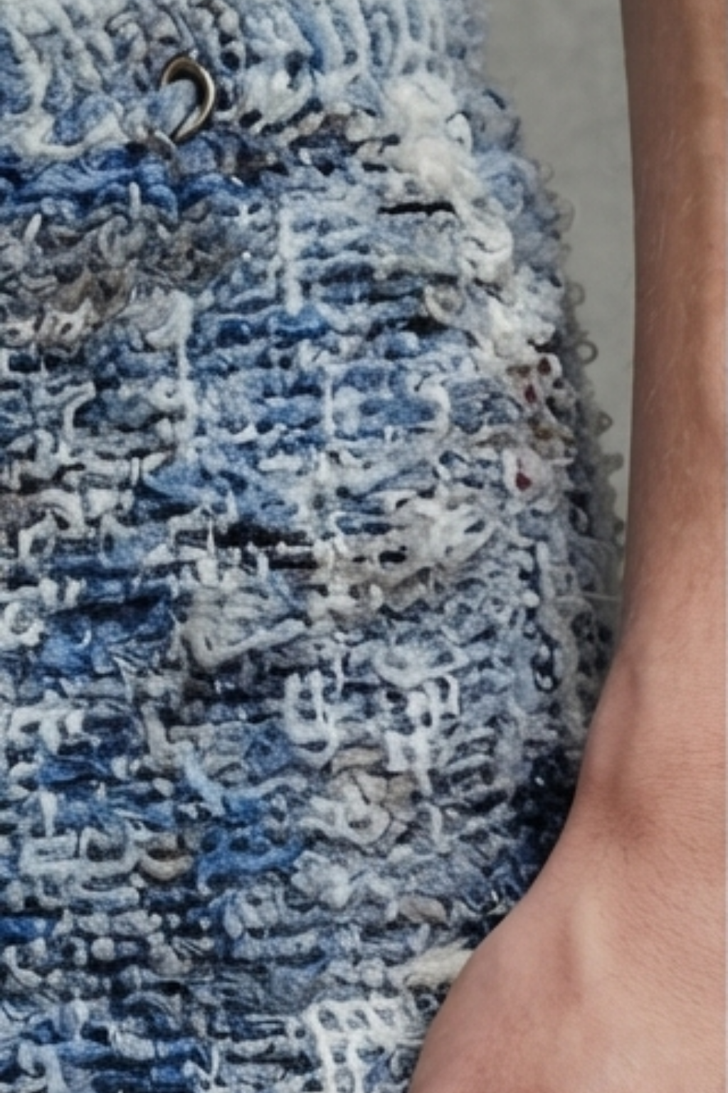 Grant Blue Textured Knit Jogger Pants
