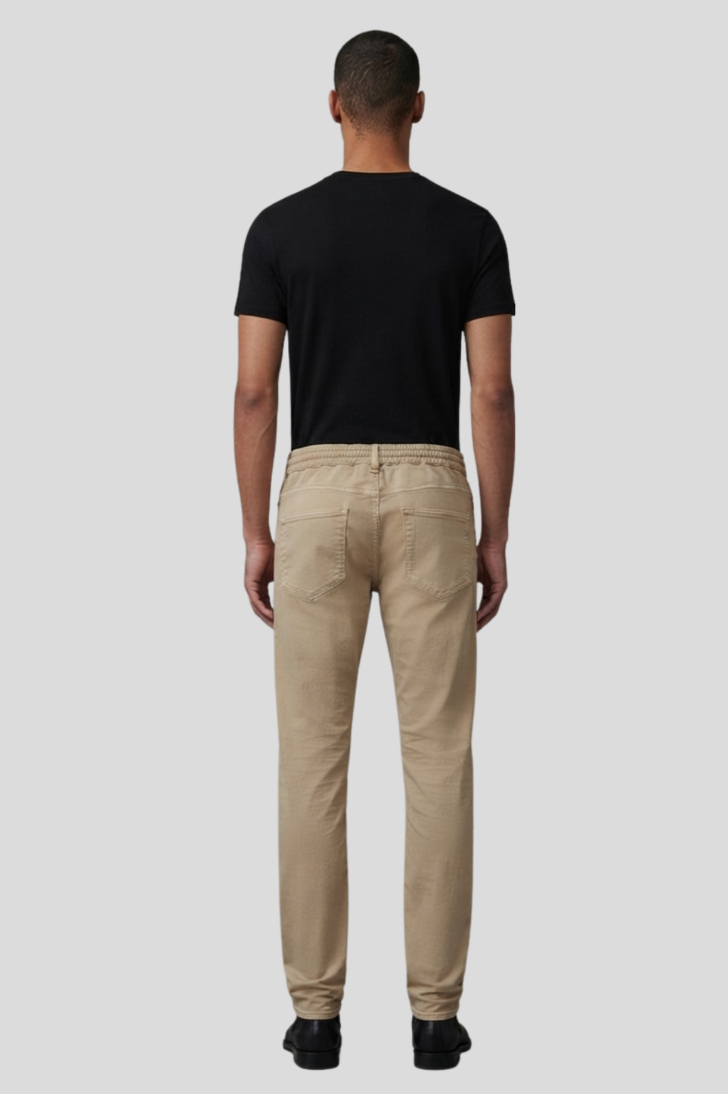 Groves Beige Drawstring-Waist Casual Trousers