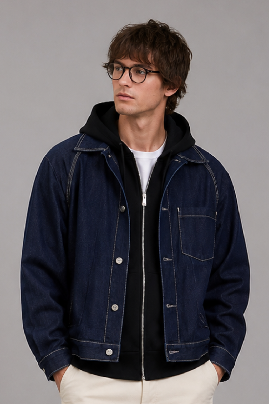 Hackney Denim Darted Workwear Jacket