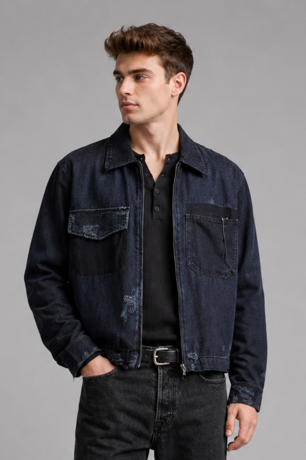 Hampstead Cropped Fit Ripped Jacket