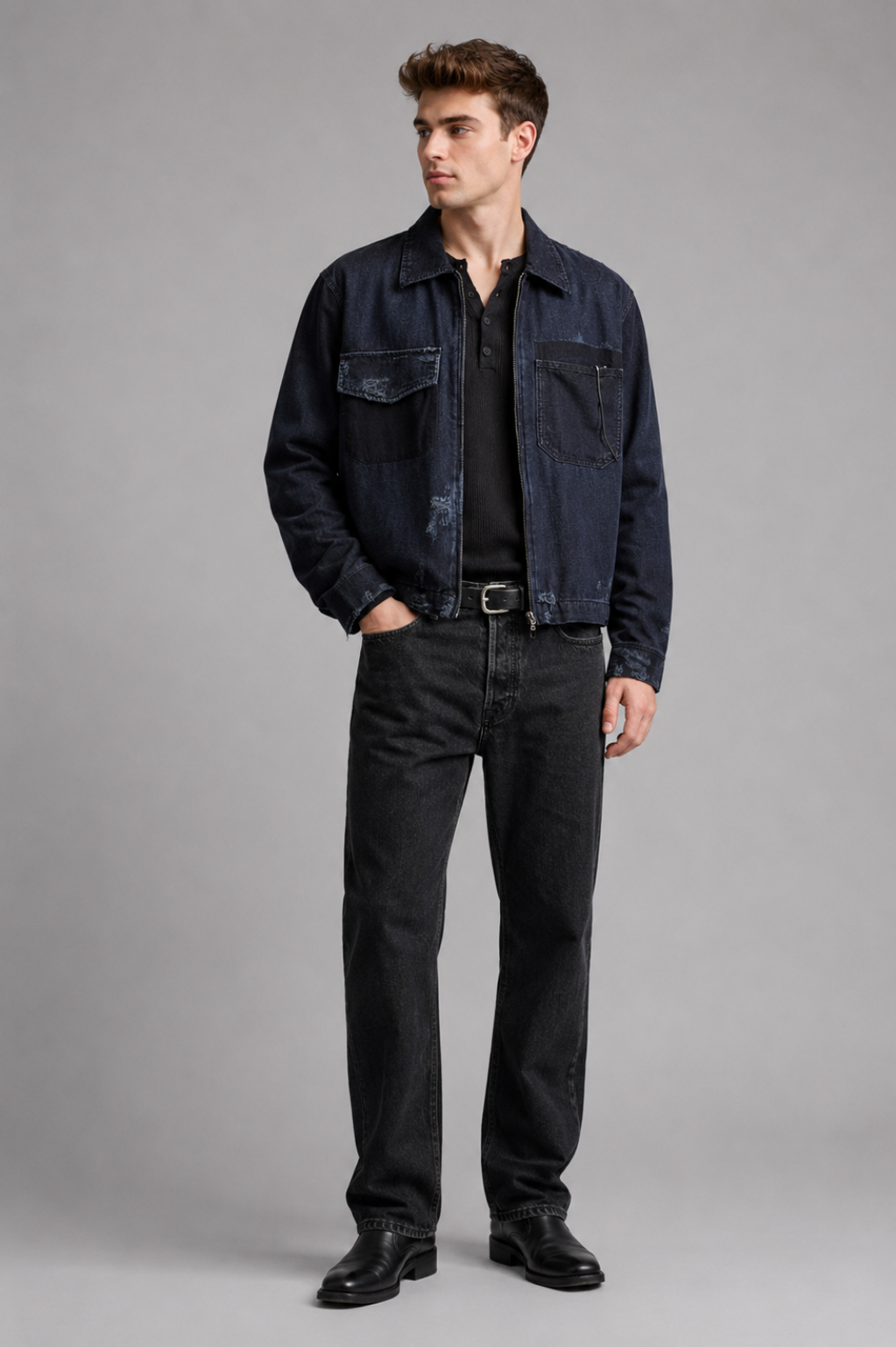 Hampstead Cropped Fit Ripped Jacket