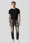 Hibbs Washed Black Tapered Denim