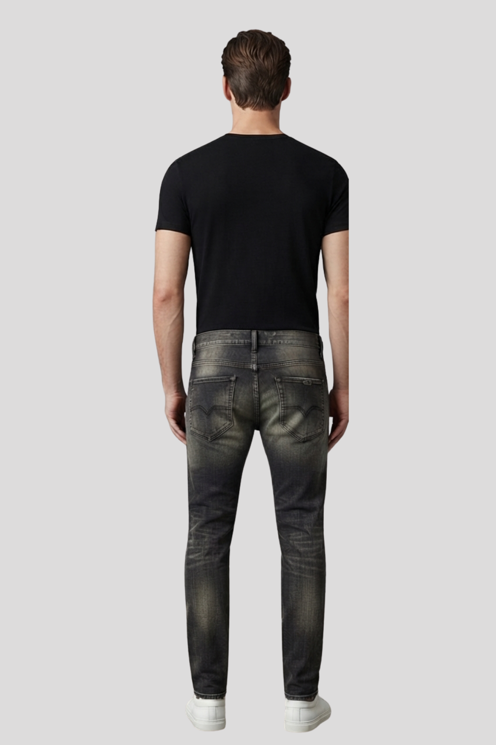 Hibbs Washed Black Tapered Denim