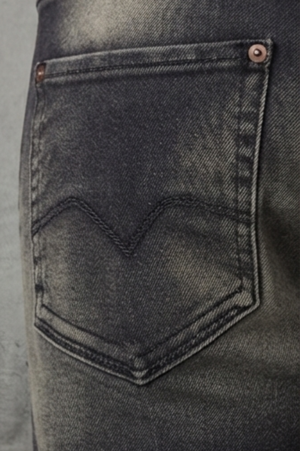 Hibbs Washed Black Tapered Denim