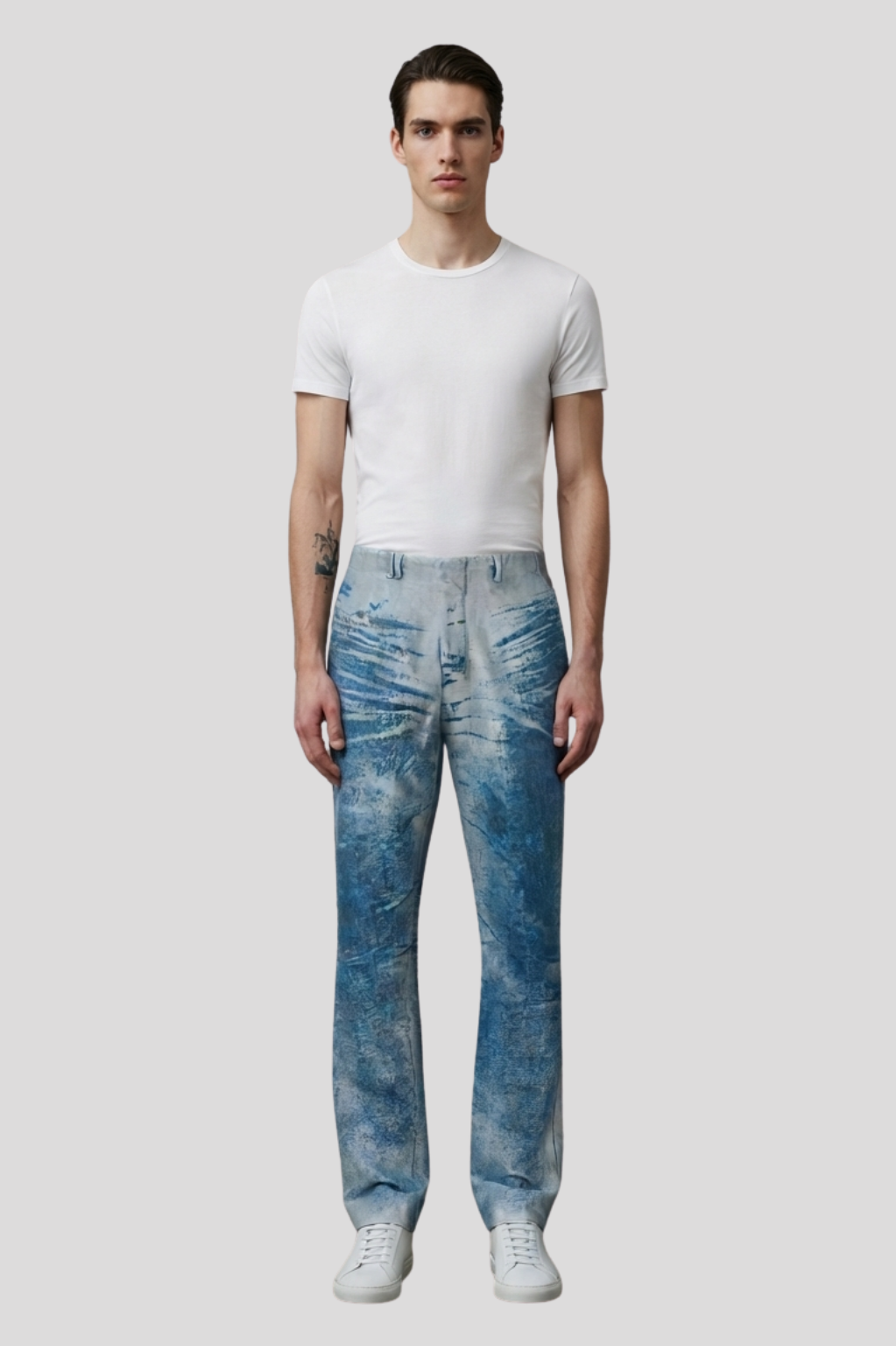 Hunter Sky Blue Frost Wash Straight-Leg Trousers