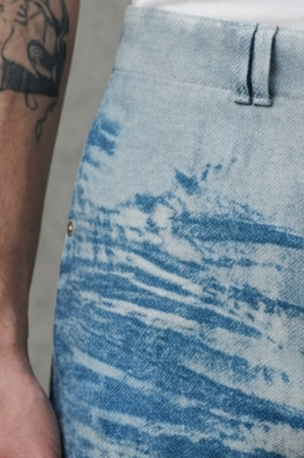 Hunter Sky Blue Frost Wash Straight-Leg Trousers