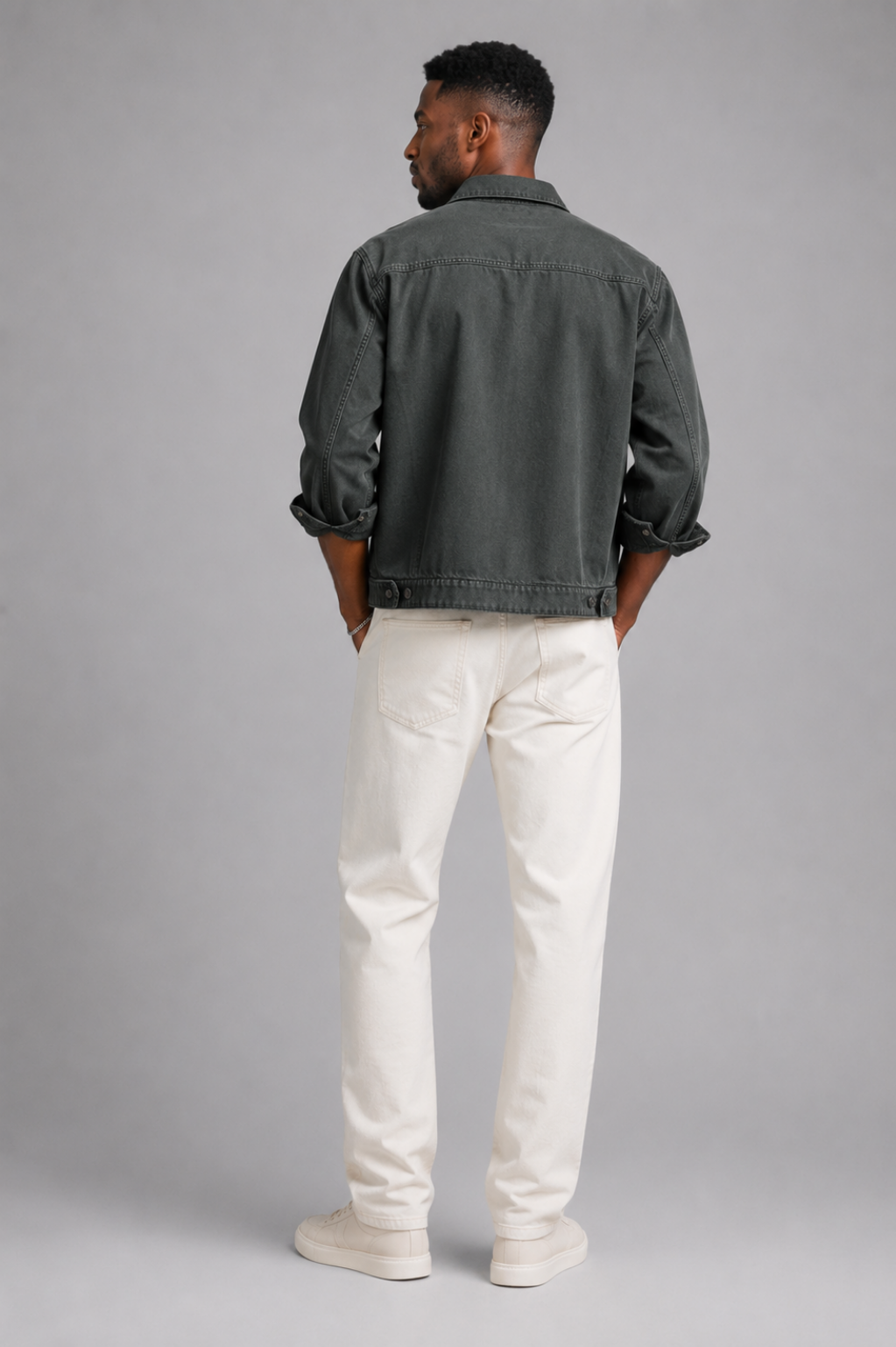 Islington Washed Jacket with Contrast Collar