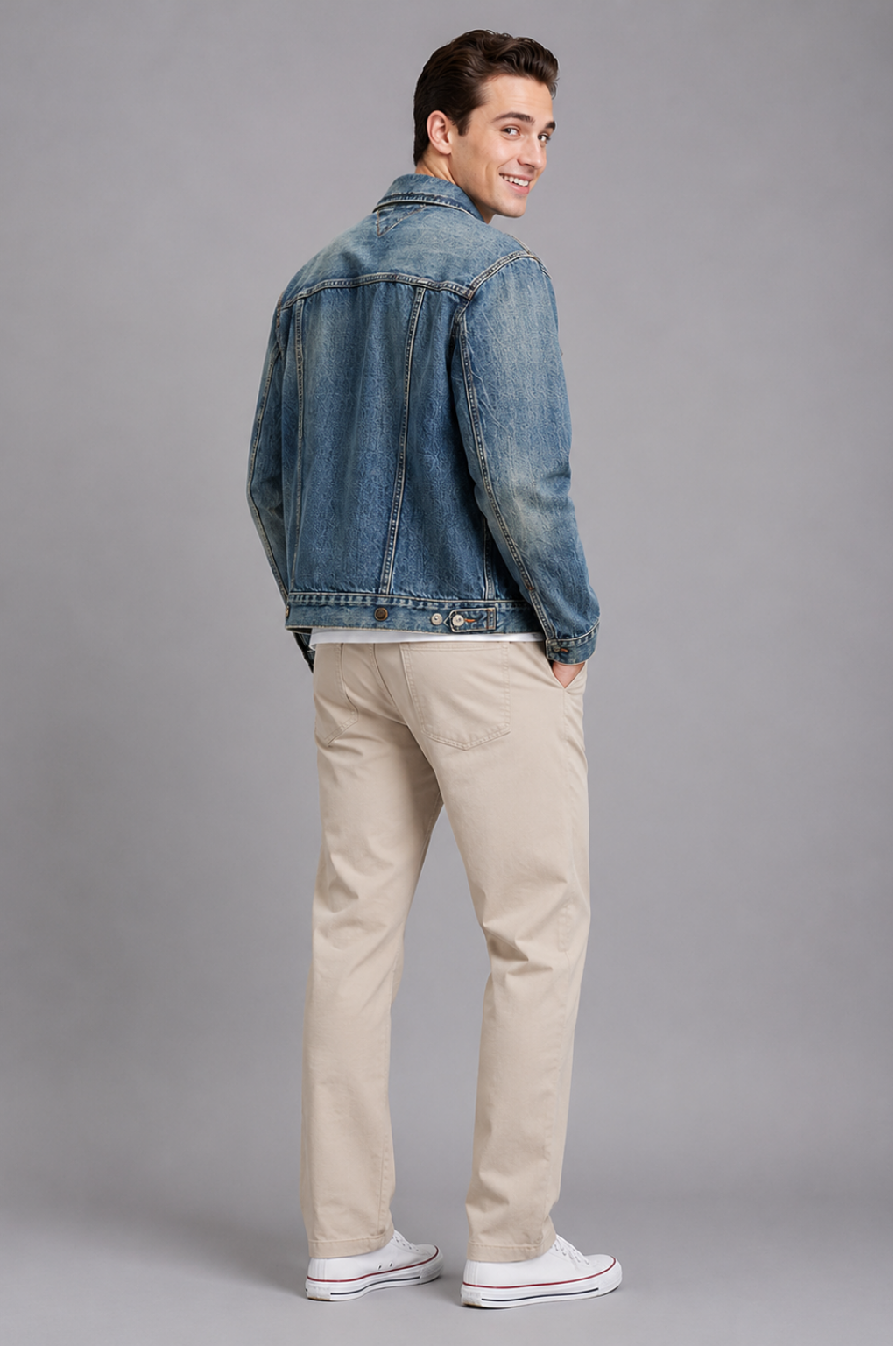 Kingston Distressed Denim Trucker Jacket