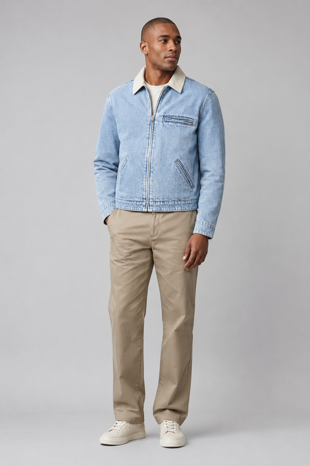 Lambeth Laughlin Zip-Up Denim Jacket