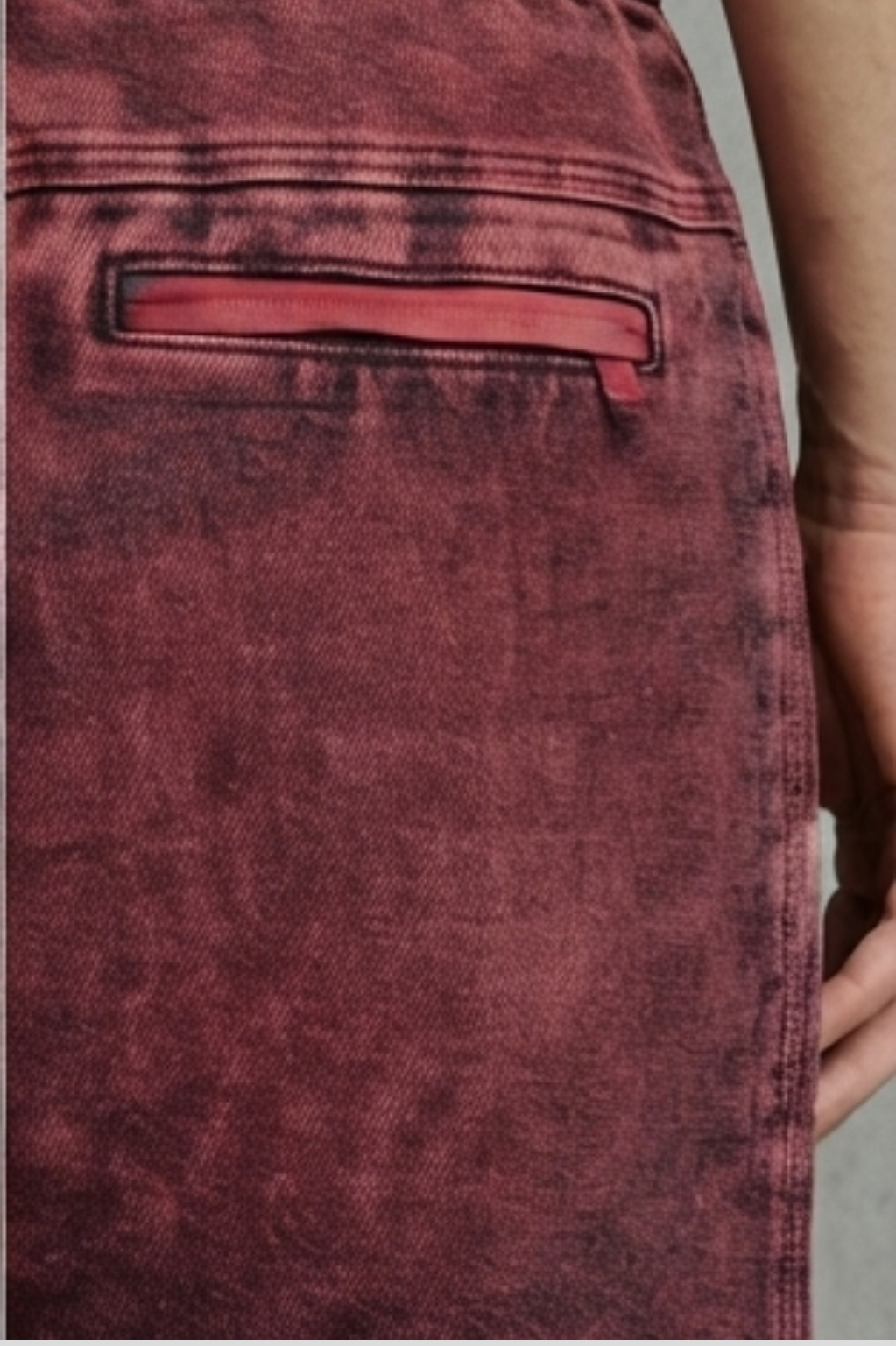 Luke Wine Red Mineral Wash Jogger Pants