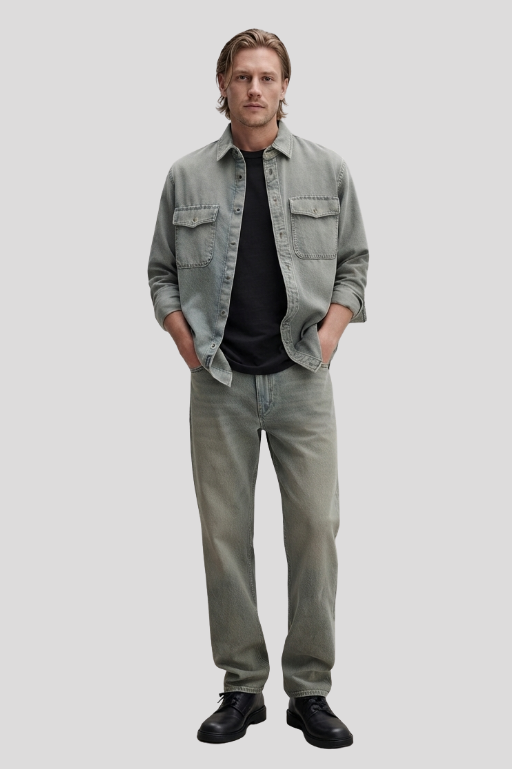 Marcus Vintage Ice Wash Straight-Fit Denim Jeans