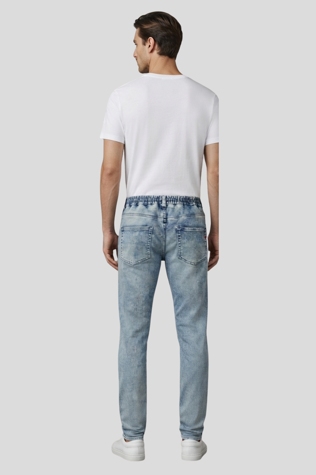 Numan Light Wash Drawstring Denim Jeans