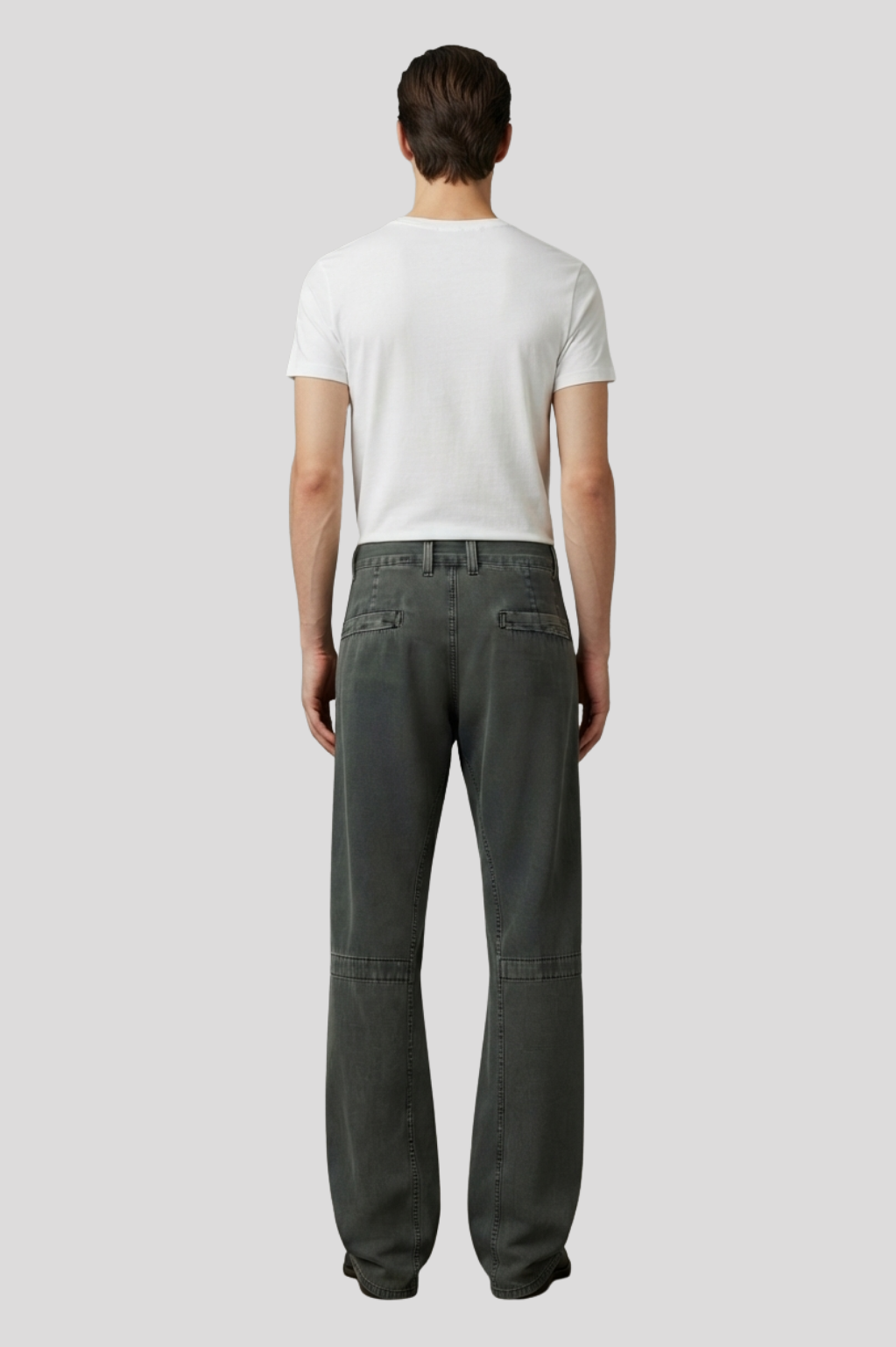 Osman Washed Charcoal Utility Wide-Leg Pants