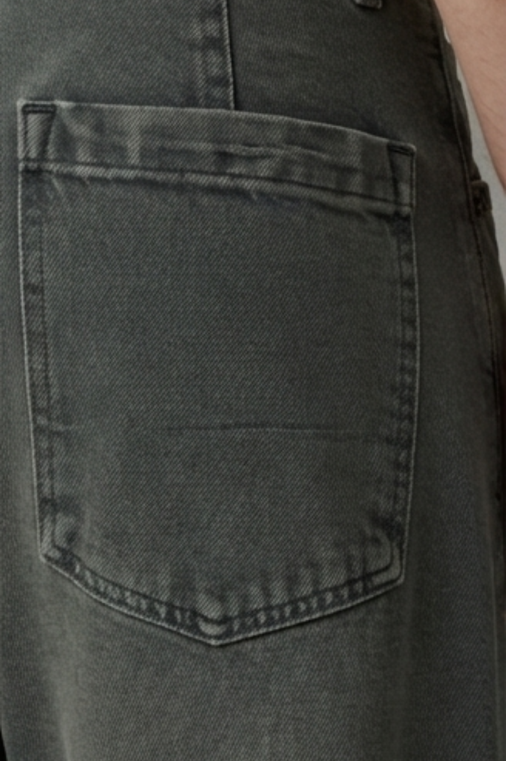 Osman Washed Charcoal Utility Wide-Leg Pants
