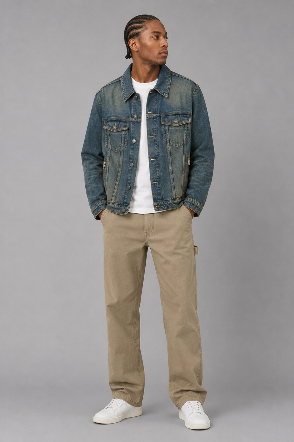 Pimlico Chest-Pocket Faded Denim Jacket