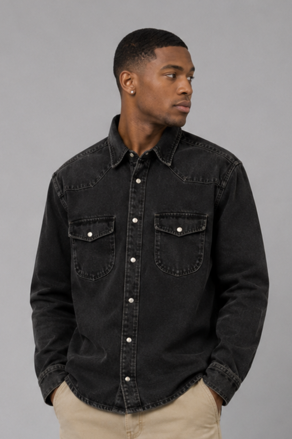 Rotherhithe Washed Denim Overshirt