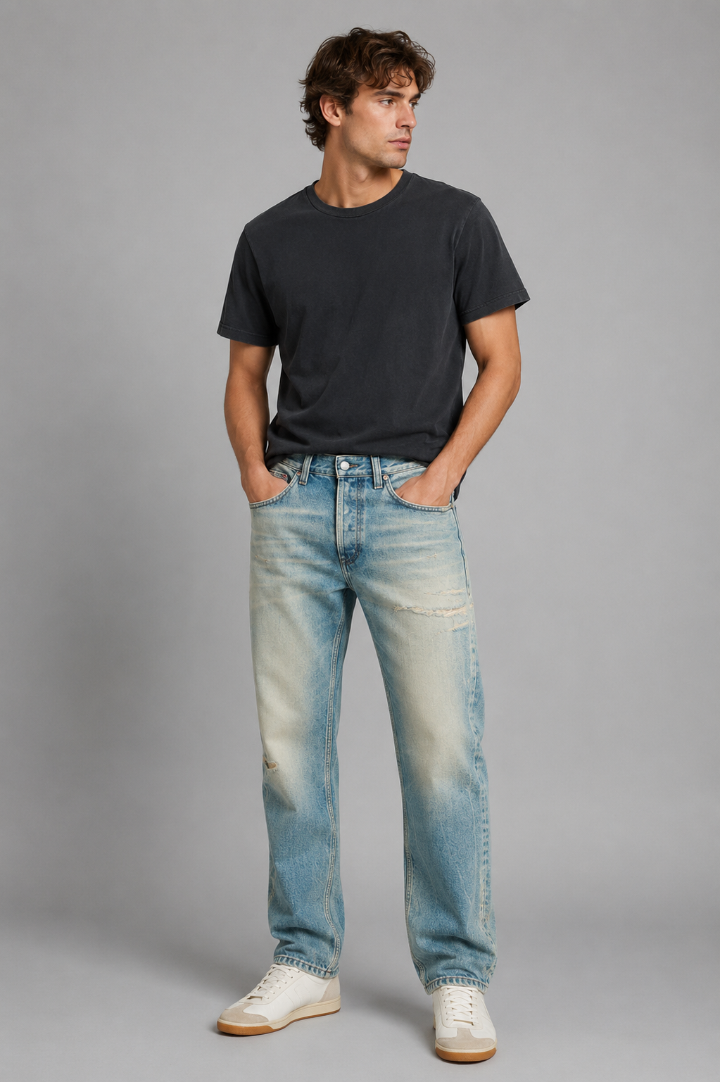 Sanderson Regular Fit Medium Waist Denim Pants