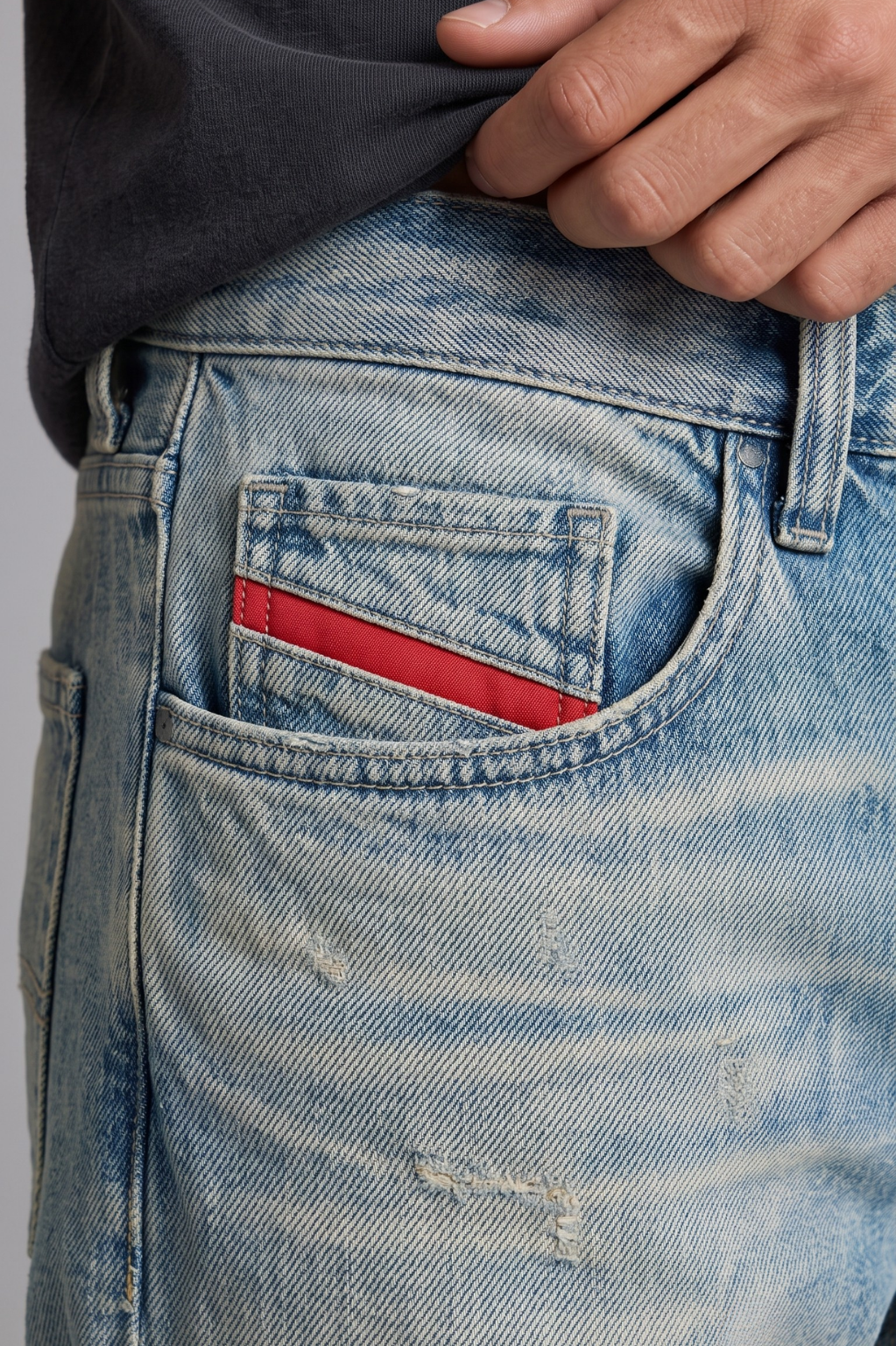 Sanderson Regular Fit Medium Waist Denim Pants