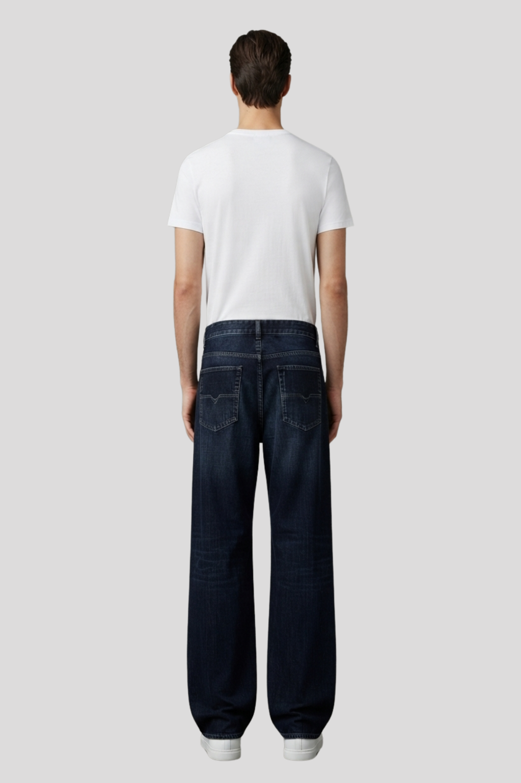 Stoughton Dark Wash Embellished Straight-Wide Jeans