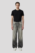 Stuart Grey Ombre Wash Wide-Leg Jeans