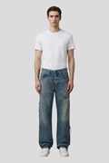 Toby Distressed Patchwork Wide-Leg Jeans