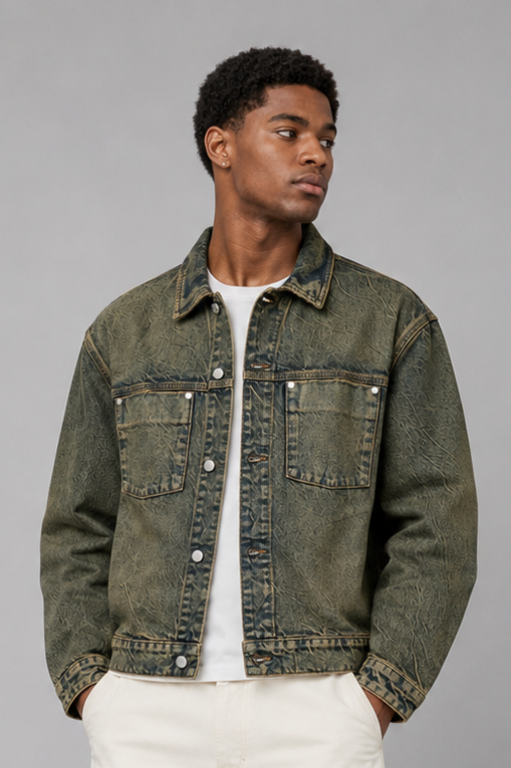 Twickenham Collared Denim Trucker Jacket