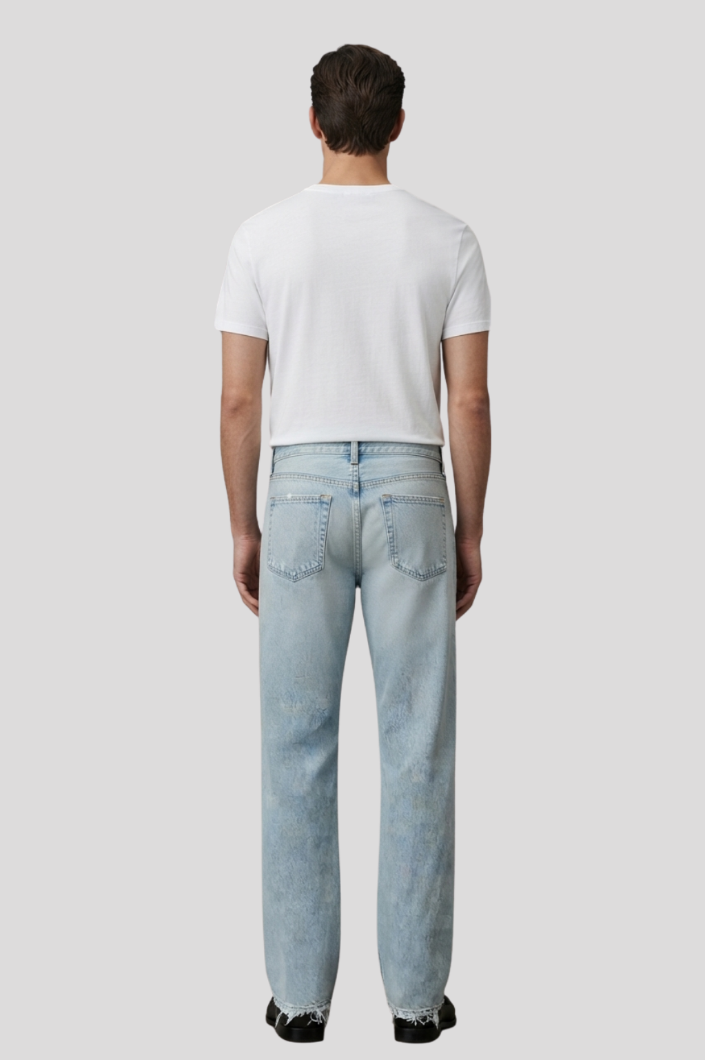 Walter Light Wash Distressed Straight-Leg Denim Jeans