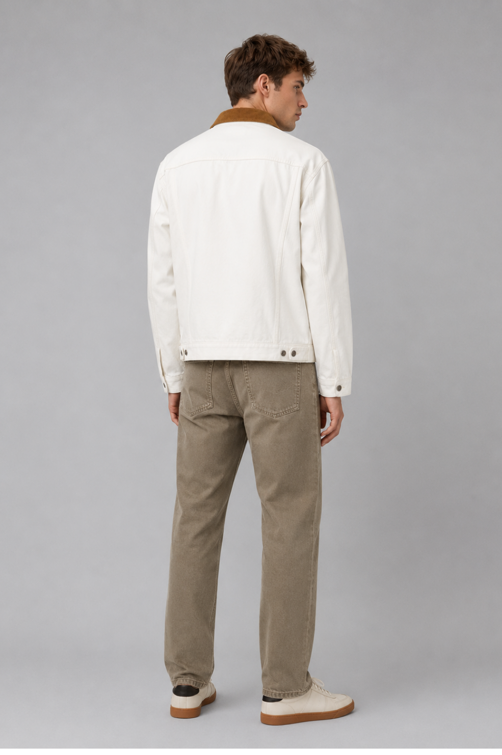 Wandsworth Leather-Collar Regular-Fit Denim Jacket